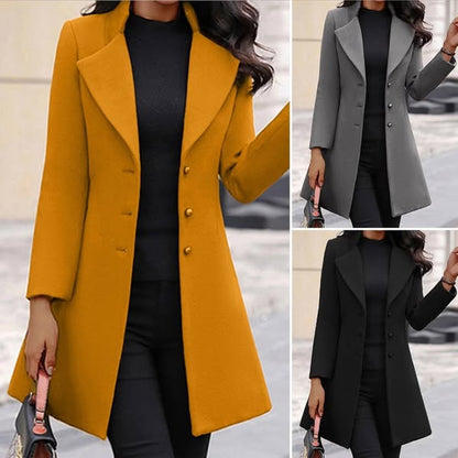 🔥✨【50% zniżki】✨🧥【S-3XL】Damski płaszcz wełniany o średniej długości na jesień i zimę