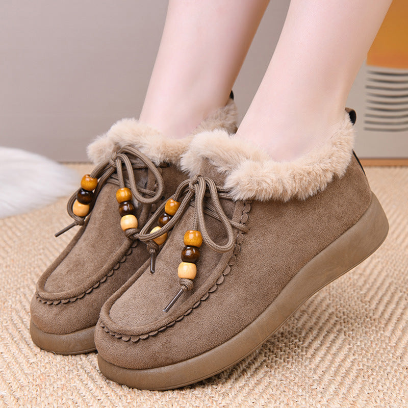 🏆💖【Размери 36-41】Нови дамски топли мокасини с вълнена подплата, изящни, красиви, висококачествени