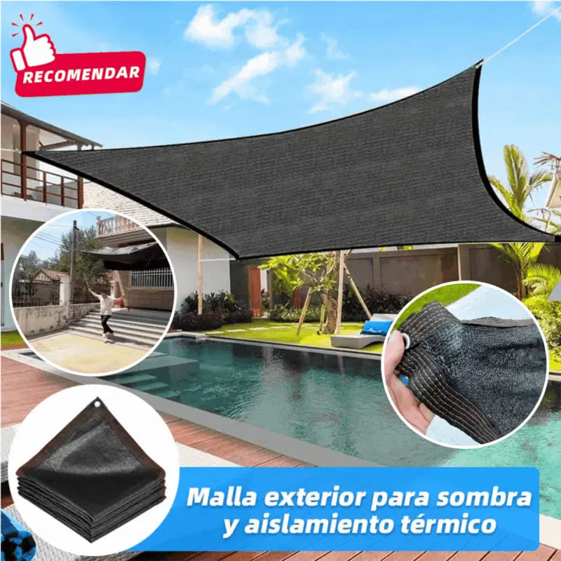 🏆【🔥Oferta imperdible】☀️⛱️【2*5m】Malla exterior para sombra y aislamiento térmico ✅️Pago contra entrega