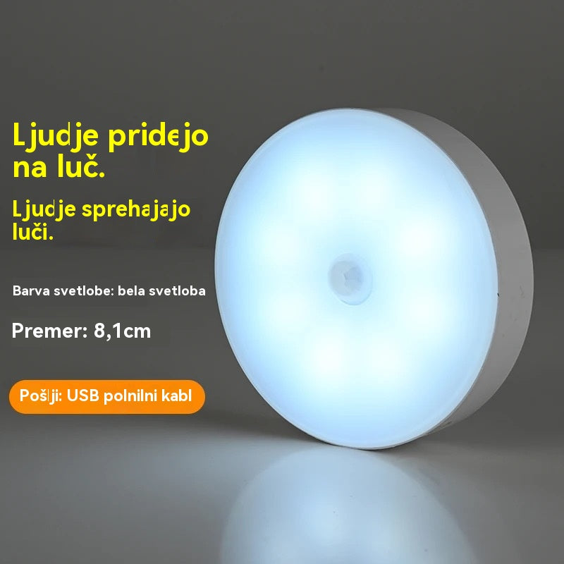 🏡💡【Kupite 1, dobite 1 gratis】Pametna LED lučka, ki zaznava človeško telo, enostavna za polnjenje in praktična