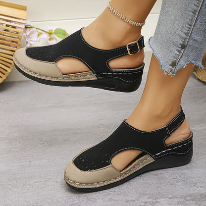 🔥🌈【Tallas 36-43】Nuevas sandalias retro europeas y americanas para mujer - Transpirables y ligeras con correa de hebilla única