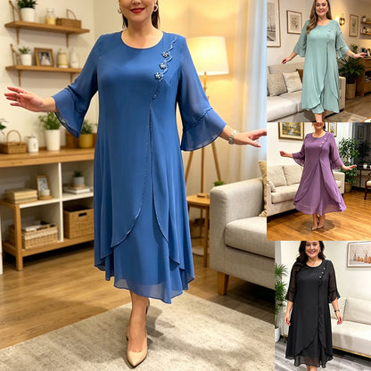 【S-5XL】❤️2026 Nuevos vestidos de gasa de alta calidad
