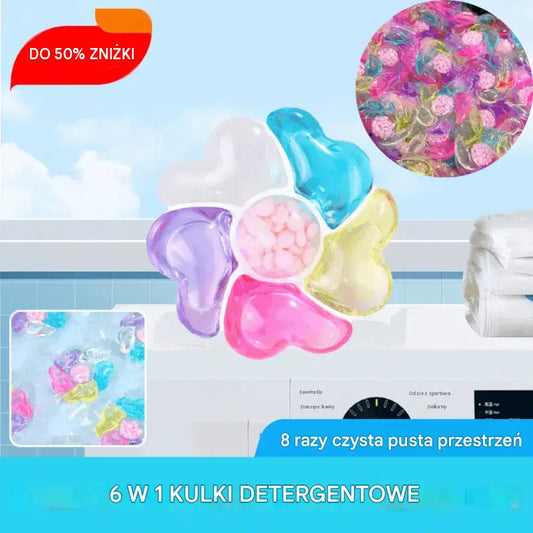 【✨Zestaw 30 sztuk✨】 Antybakteryjne kapsułki do prania 6 w 1 – długotrwały zapach i skuteczna dezynfekcja tkanin