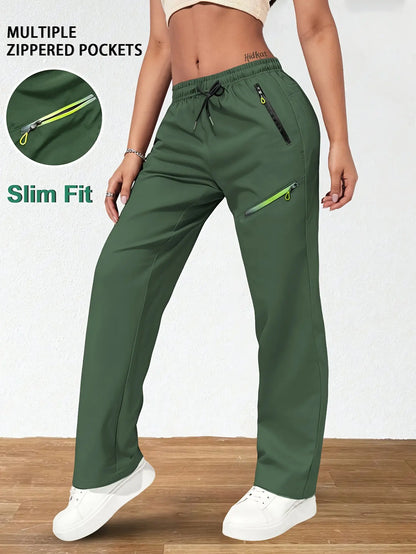 ⏳ Oferta ograniczona czasowo 🔥 Damskie spodnie cargo o prostym kroju — Elastyczny pas; idealne do pracy, w podróż i na co dzień 👖✨
