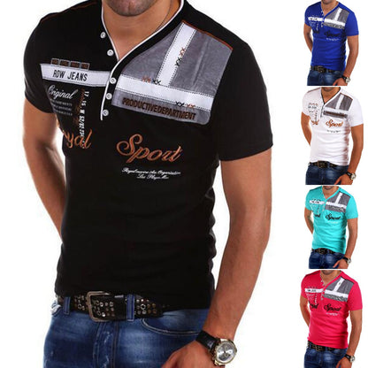 🔥✨【S-4XL】2025 lato nowy cienki oddychający męski casualowy dekolt w serek krótki rękaw