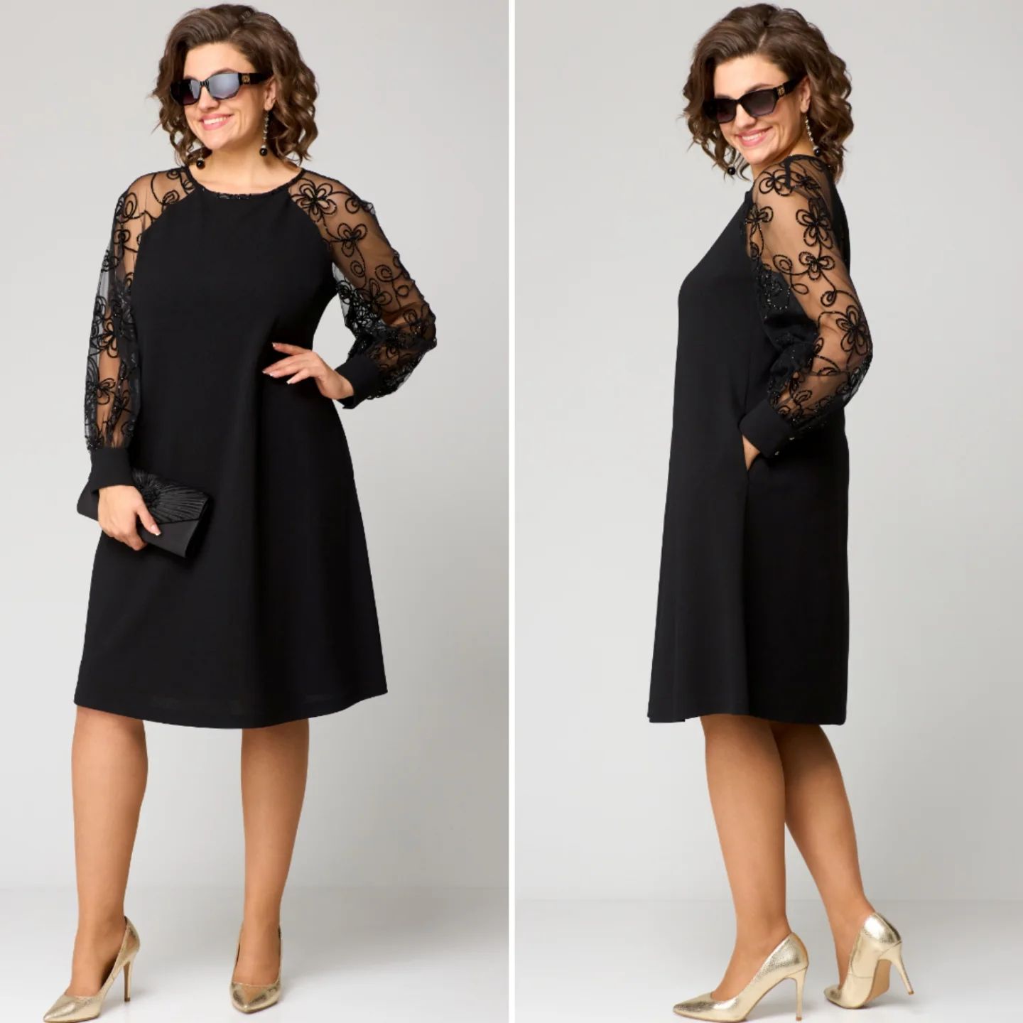 🔥✨【Jesienna nowość】【S-5XL】🍁🍂Nowa elegancka sukienka z wysokiej jakości koronki w stylu vintage