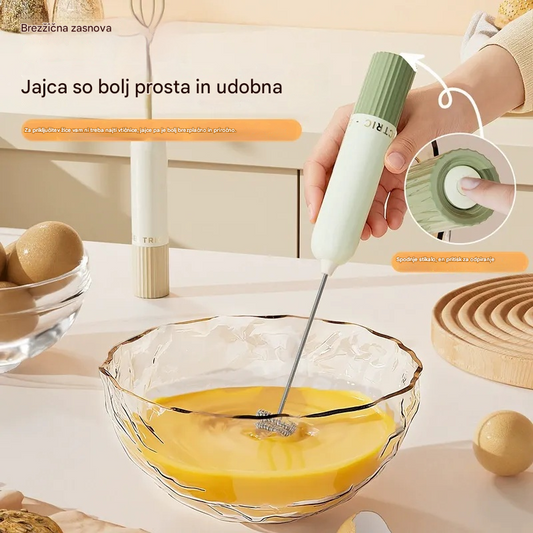 🥚🥄【Plačilo ob dostavi】💥Brezžični mini ročni mešalnik – v nekaj sekundah stepe jajca in mleko