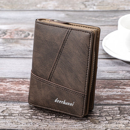 💥👛👍Moška večnamenska denarnica iz pravega usnja v retro slogu