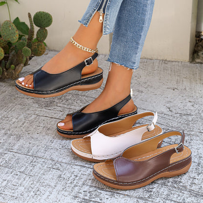 ✨👡【Tallas 36-43】Sandalias romanas elegantes para mujer, hechas de piel de vaca ☀️