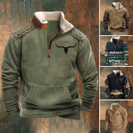 👕🔥【50% ZNIŻKI】【S-5XL】2025 Męski modny, jesienno-zimowy, ciepły sweter z długim rękawem i nadrukiem 3D