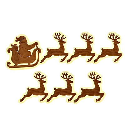 🦌✨ LED zidni dekor s sobovima | Osvijetljeni božićni ukras | Toplo osvijetljeni zidni ukras prikladan za dom i ured 🎄