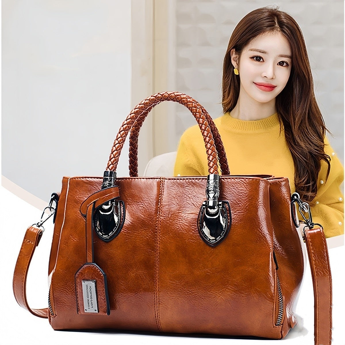 🔥👜【50% отстъпка】Най-продаван артикул – Винтидж кожена чанта Boston