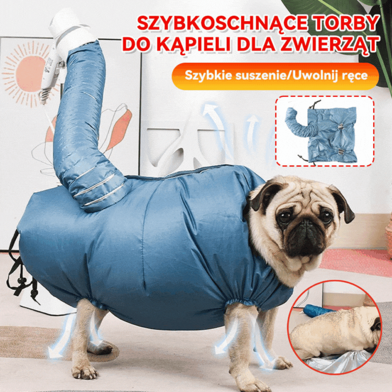 🐶🐱 Torba do suszenia sierści zwierząt, szybki, przenośny, ✨✨składany, wysoce wydajny zestaw narzędzi do suszenia w domu.