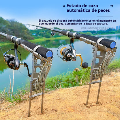 🔥🎣 Retractor automático para caña de pescar, soporte retráctil automático para caña de pescar con resorte ✅️Pago contra entrega