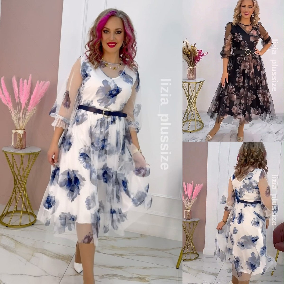 🌸💥【S-5XL】Нова елегантна рокля с принт