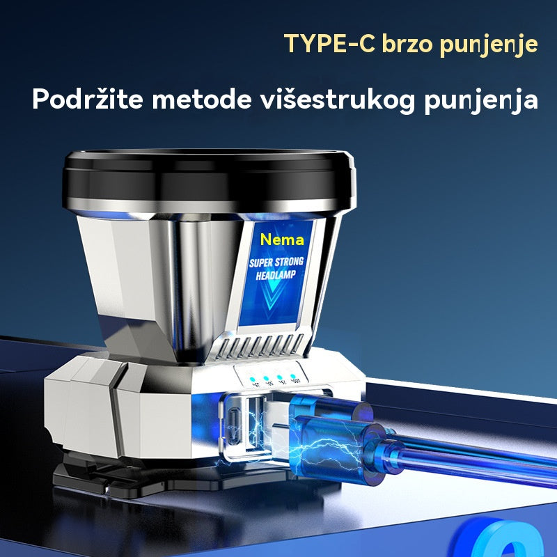 🌟💡Indukcijska LED prednja svjetla s inteligentnim USB punjenjem💥 Osvijetlite noć ovim svjetlima, savršenim za noćni ribolov, planinarenje i kampiranje.