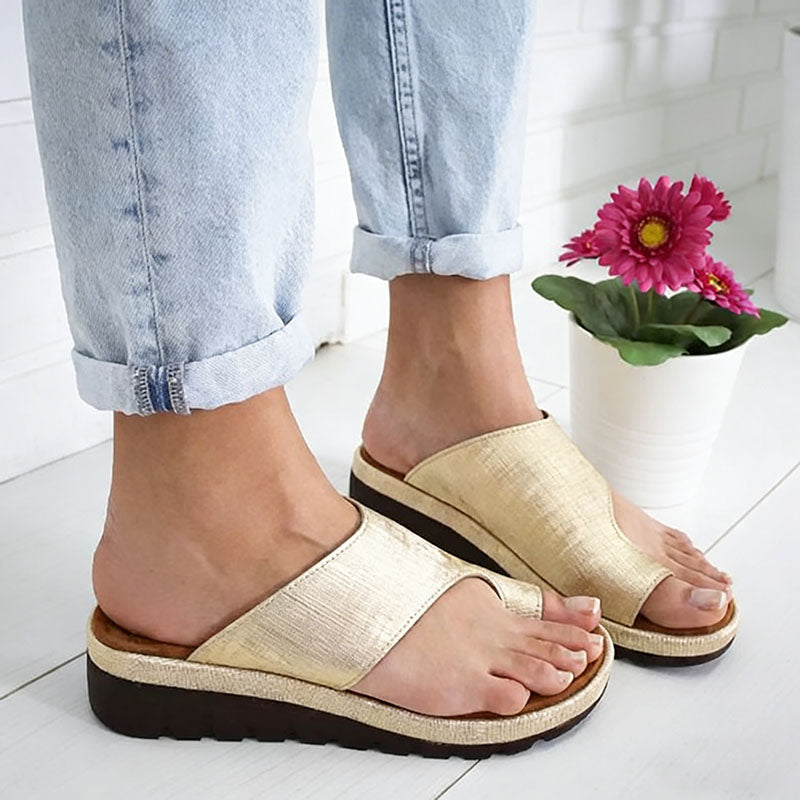 🔥✨【Promocje letnie】【35-43】Nowe letnie modne, codzienne, skórzane sandały na koturnie dla kobiet