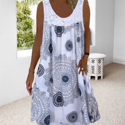 💋👗【40-120 kg】Vestido sin mangas ni tirantes, corte holgado, tallas grandes disponibles ✅️Pago contra entrega