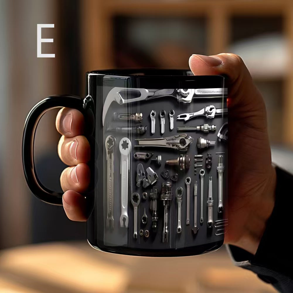 🔥☕【Zadnji dan! 50% popusta】💥Nova keramička šalica s dizajnom alatnog stroja