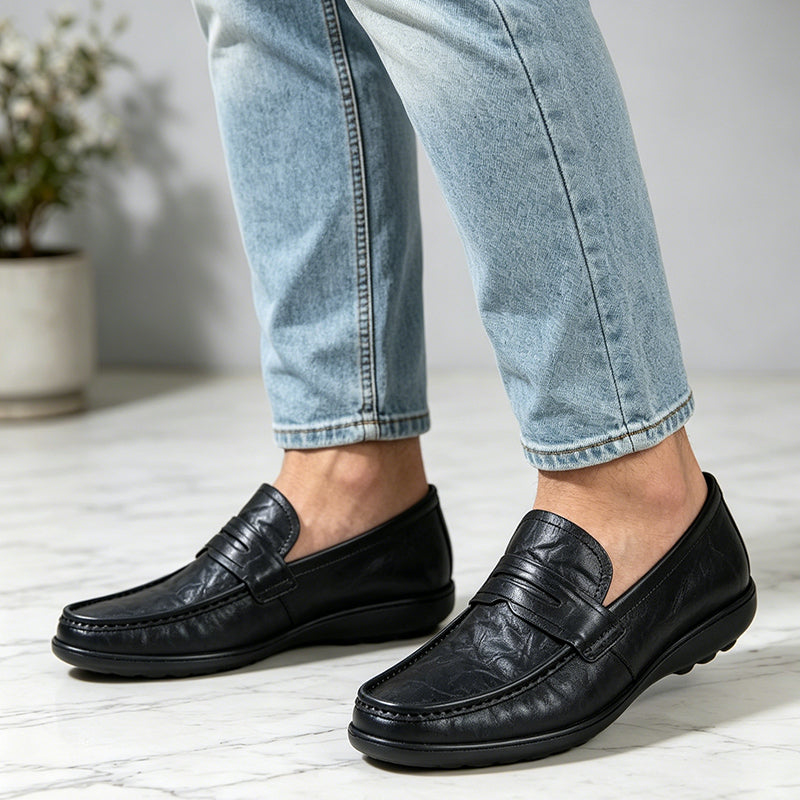 ✨Mocasines de hombre de piel auténtica de primera calidad: suela suave y flexible ✅️Pago contra entrega