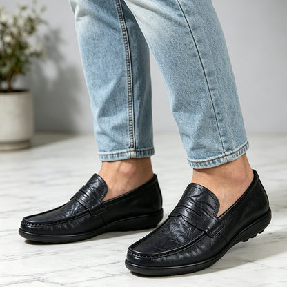✨Mocasines de hombre de piel auténtica de primera calidad: suela suave y flexible ✅️Pago contra entrega