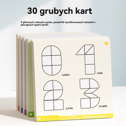 👶🌈🧩【225 elementów】🔥Magnetyczna drewniana układanka tangram, trening mózgu i zabawka edukacyjna dla dzieci, stymuluje myślenie