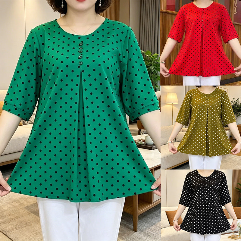 ✨【50% de Descuento】💞【L-5XL】Nueva camisa de otoño 2026 con estampado de lunares
