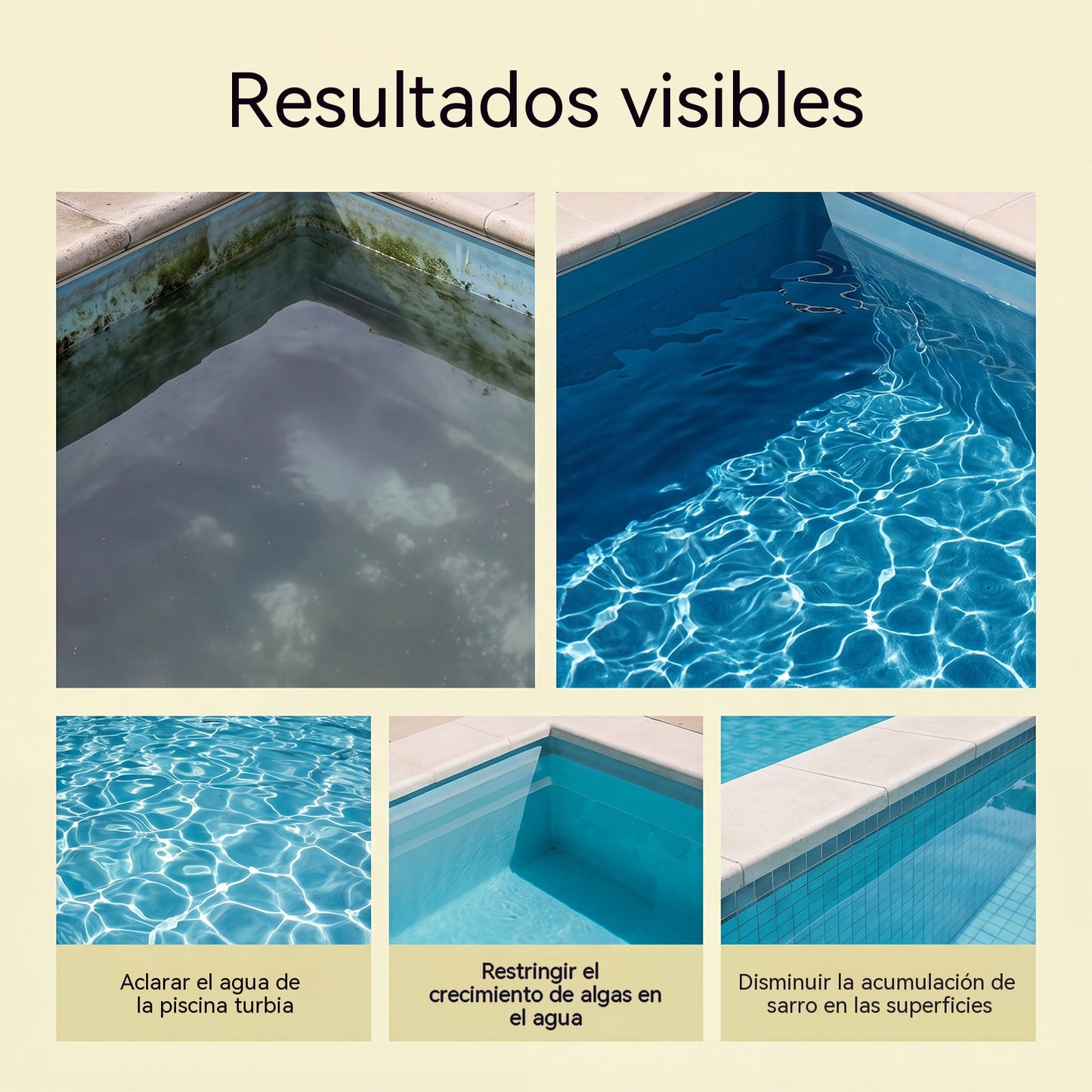 🔥Compre 1 y obtenga 1 gratis（2 botella）Pastillas efervescentes para la limpieza de piscinas