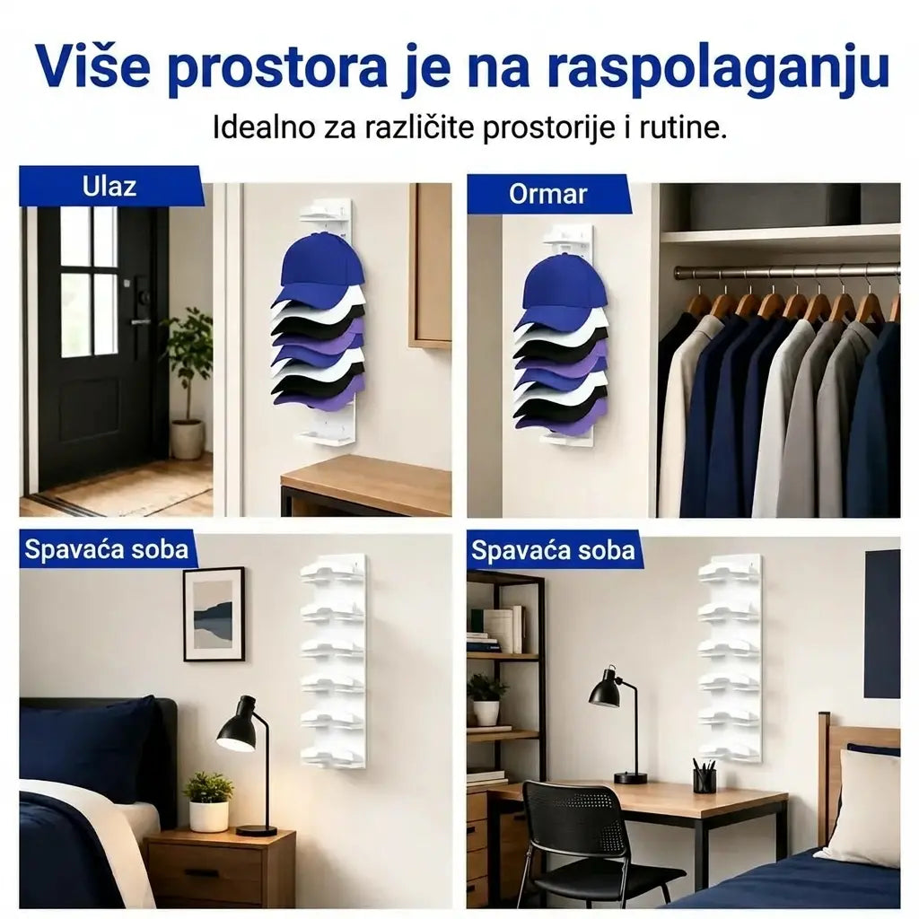 【2 komada】Organizator za šešire koji štedi prostor