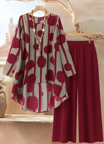 ⏳Oferta ograniczona czasowo⏰【50-120 kg】👚Damski luźny garnitur w groszki, swobodny, swobodny