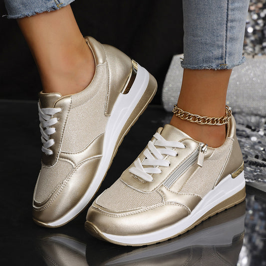 🔥¡Último día con un 50% de descuento! Zapatos ortopédicos elegantes y cómodos para mujer, con cremallera lateral y suela gruesa.