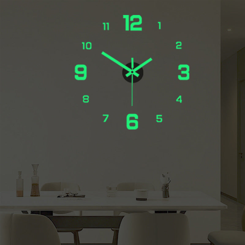 🔥⏰【50% de descuento✨】Juego de reloj de pared acrílico iluminado 3D (Requiere montaje)