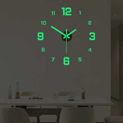🔥⏰【50% de descuento✨】Juego de reloj de pared acrílico iluminado 3D (Requiere montaje)