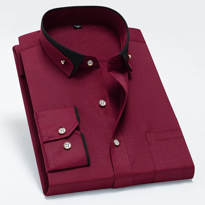 🔥👔 [S-4XL] 👕2025 nowa oddychająca męska koszula biznesowa casualowa