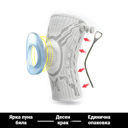 👍🦵【50% отстъпка🔥】Спортни наколенки с амортисьорна пружинна опора, подходящи за бягане и фитнес на открито
