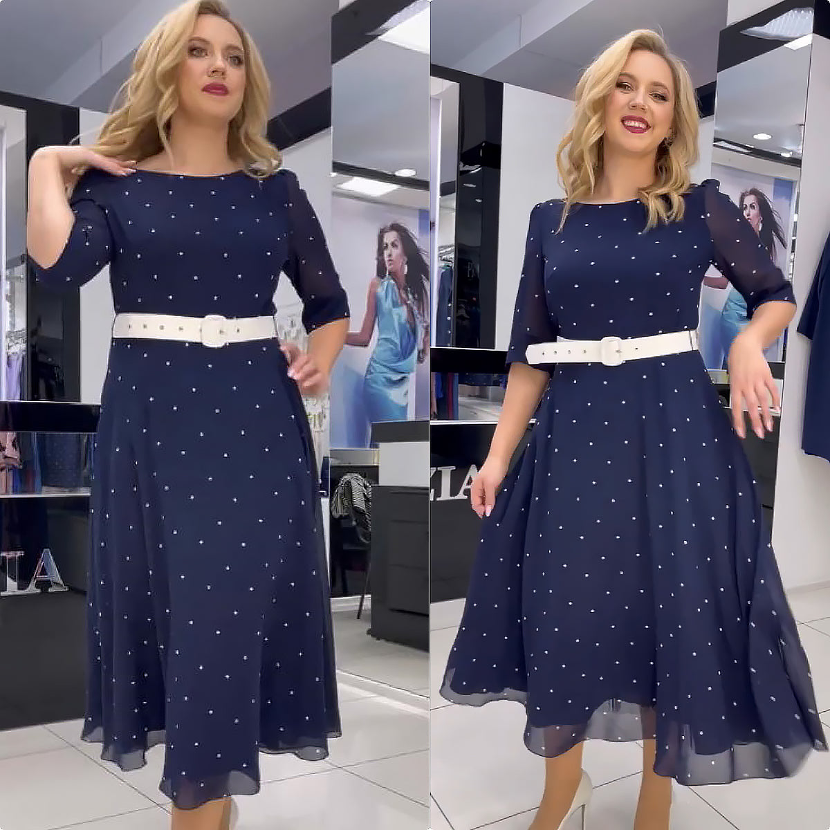 👗【S-5XL】2025 nowa elegancka wiosenna sukienka w kropki