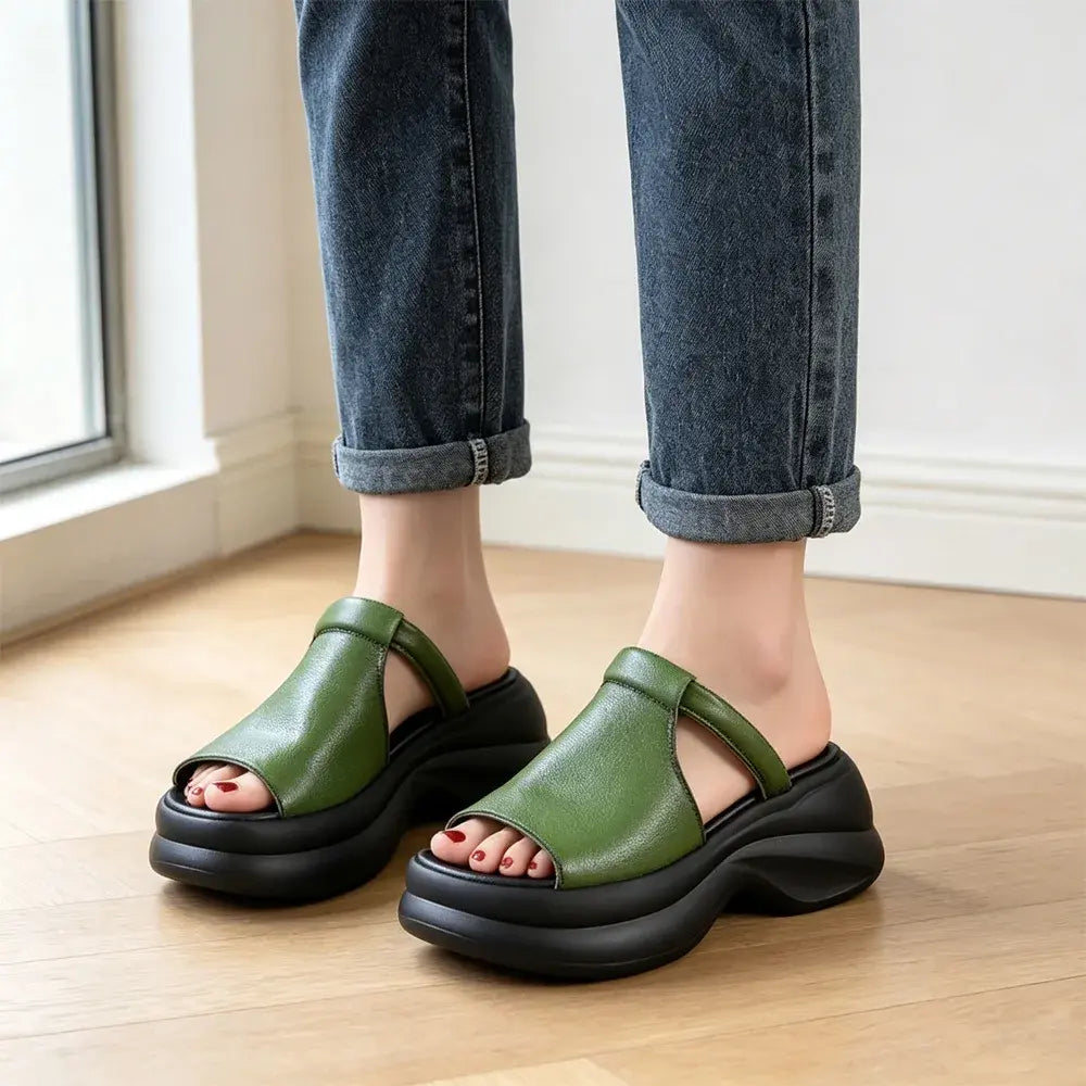 🔥🎉【50% de descuento✨】【Tallas 35-40】👡Nuevas sandalias de plataforma de moda de verano para mujer (tacón de 6 cm)