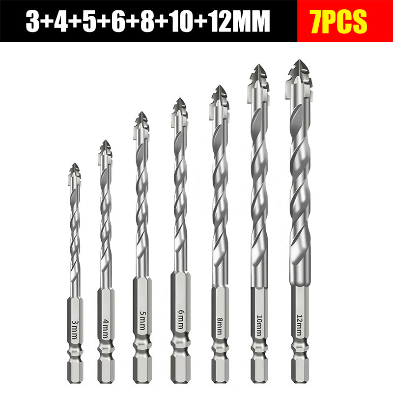 🥇Sedma generacija ekscentričnog svrdla od super tvrdog volframovog čelika s nazubljenim rubom, Oštro i izdržljivo❤️【3+4+5+6+8+10+12mm】