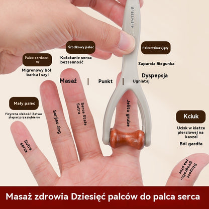🔥🎉【Kup jeden, a drugi dostaniesz gratis】✨🌿Masażer palców z litego drewna: łagodzi zmęczenie dłoni