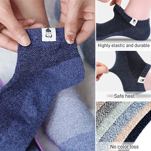 💥【Gorąca wyprzedaż w Polsce】🧦Męskie cienkie bawełniane siateczkowe oddychające antybakteryjne skarpetki dezodorujące, ✅Modne i wygodne, ✅Sport i wypoczynek