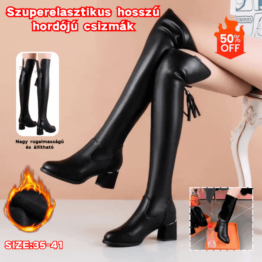 【30% KEDVEZMÉNY】💥35-41💥Szuperelasztikus hosszú hordójú csizmák