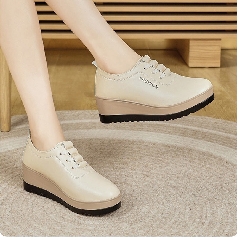 【35-42】🔥Pół ceny, promocja limitowana🔥damskie buty na grubej podeszwie ze skóry naturalnej, nowy modny model 2026 roku