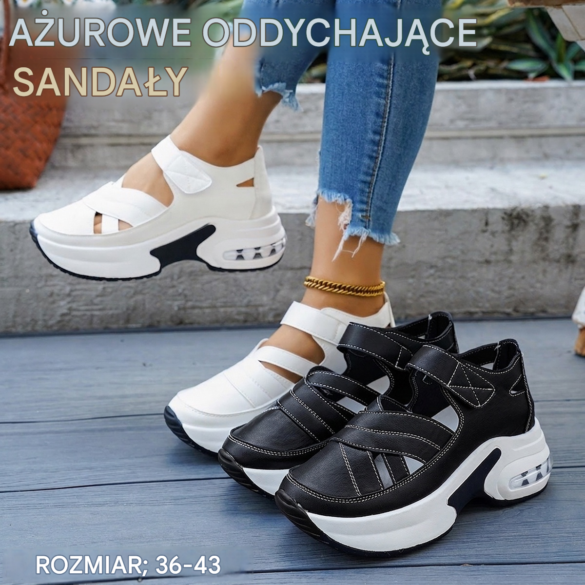 【36-43】Ergonomiczne sandały korygujące postawę – amortyzowana podeszwa zapobiegająca zmęczeniu stóp