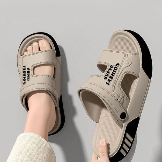 【50% off】Nuevas chanclas y sandalias para hombre 2026, casuales para exterior, suela blanda, resistentes al desgaste, antideslizantes, tallas grandes, ideales para conducir