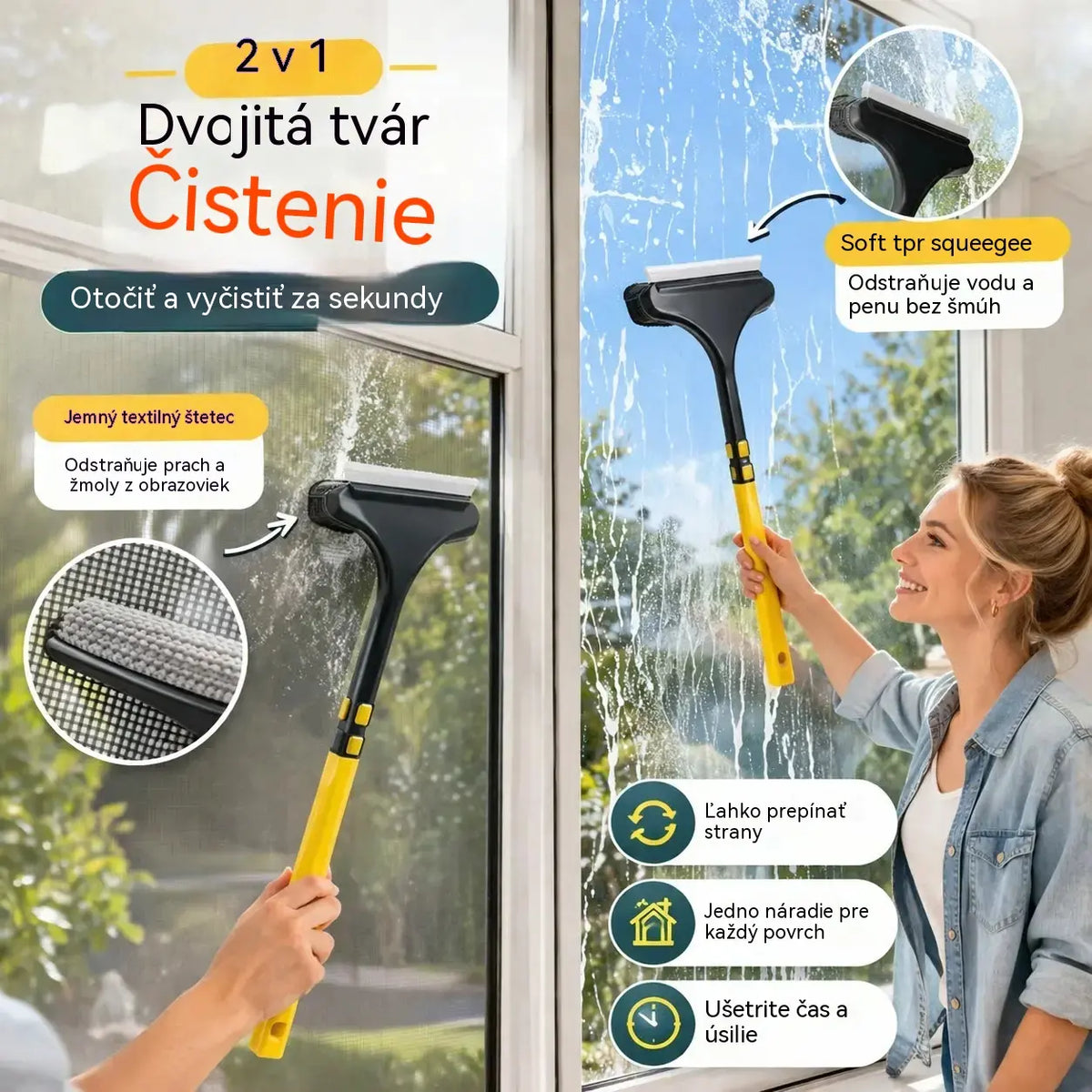 ✨2-v-1 viacúčelová čistiaca kefka✨Účinná pomôcka pri čistení