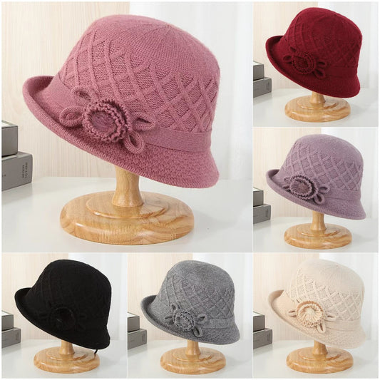 👒💃2025 nowa, jesienno-zimowa, modna, ciepła czapka z wywijanym brzegiem-3907669