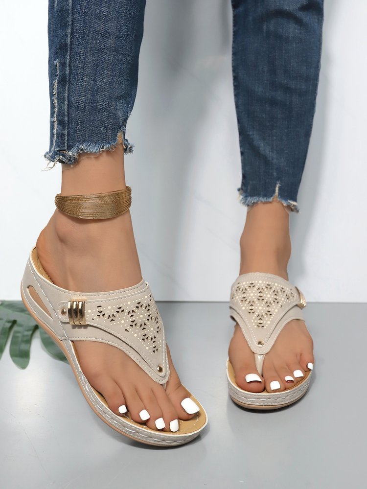 【20% off en nuevos productos】😍🔥【35-43】Zapatillas antideslizantes cómodas de verano para mujer 2026. Elegantes y cómodas.