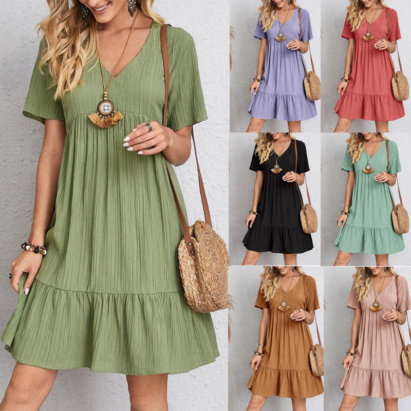🔥👗【S-3XL】Letnia luźna sukienka z bawełny i lnu, dostępna w wielu kolorach, wygodna i modna