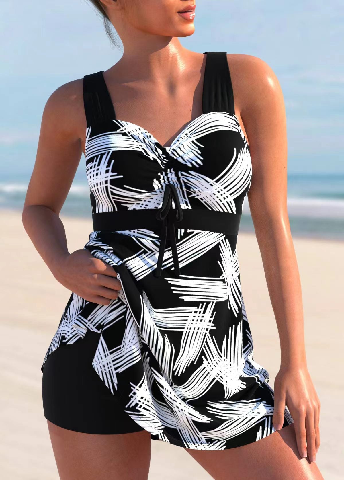 🩱🏖️【50% ZNIŻKI】【S-4XL】2025 nowy damski kostium kąpielowy z nadrukiem