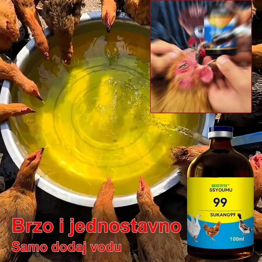 [2 bočice, 23 eura] 💊🐓🦆🕊️ Lijek za ptičju gripu, gubitak apetita, proljev i kašalj kod peradi, pilića, pataka i gusaka. 1 bočica 100 ml.
